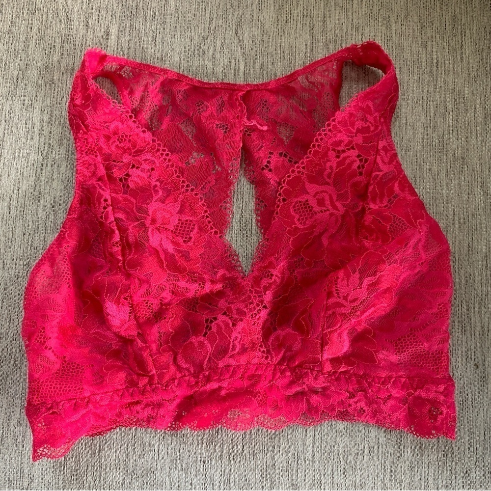 Soma Dark Pink Lace Bralette Size S